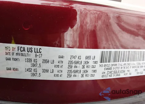 2018 Chrysler Pacifica Touring L z USA, uszkodzony, nr VIN 2C4RC1BG8JR102300